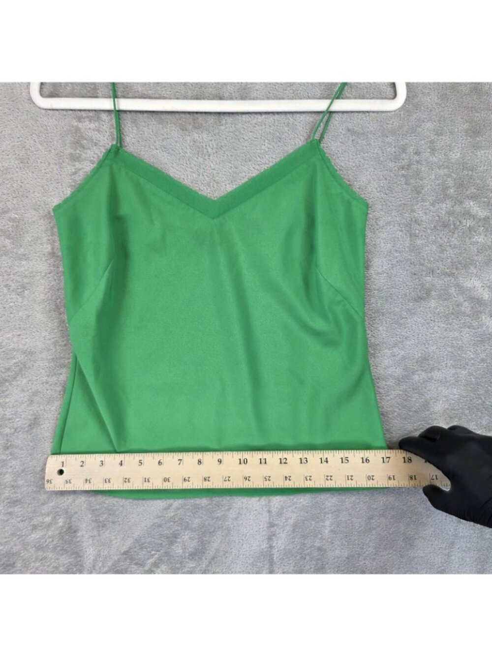 Ted Baker Tank Top Womens S Green V Neck Sleeveless Solid Woven Camisole Summer - Picture 8 of 8